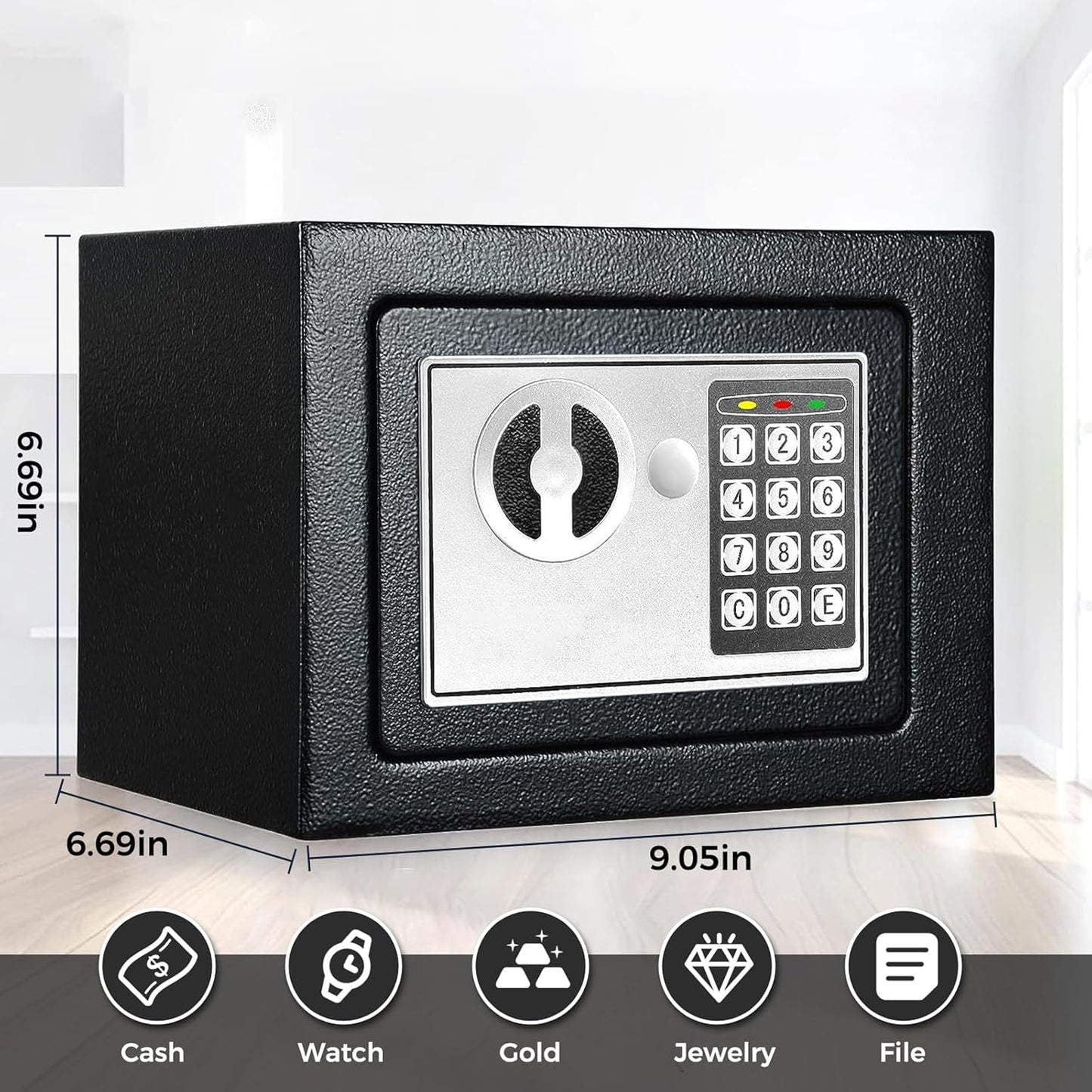 صندوق أمان إلكتروني معدني DLC بضمان عام