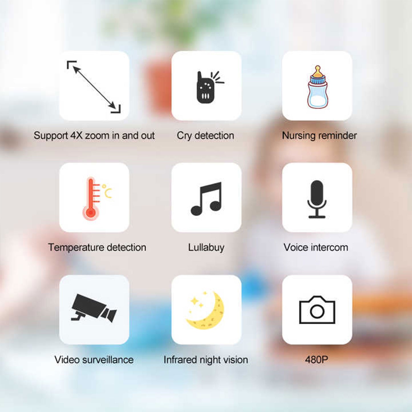 كاميرا وشاشة لحماية طفلك